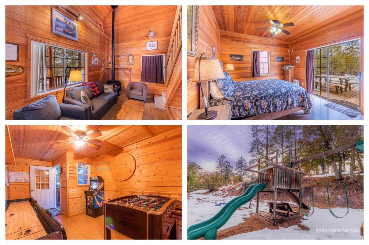 Cabin #4 The Wolves Den - Pet Friendly- Sleeps 6 - Playground & Game Room Payson Exterior photo